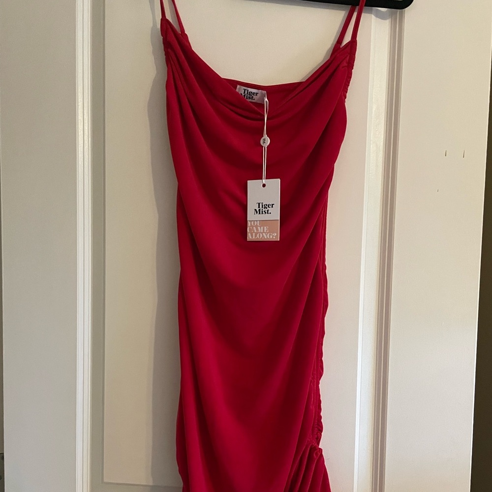 Red long dress